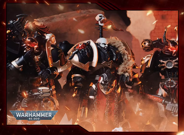 JOYTOY Warhammer 40K Black Legion Chaos Lord Karros Cloth Cloak Cape Set Figure Accessory