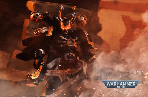 JOYTOY Warhammer 40K Black Legion Nagast Talas Cloth Cloak Cape Figure Accessory