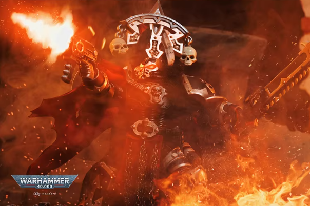 JOYTOY Warhammer 40K Black Legion Nagast Talas Cloth Cloak Cape Figure Accessory