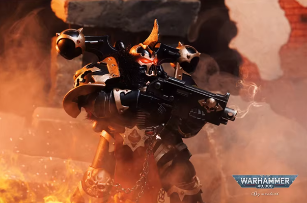 JOYTOY Warhammer 40K Black Legion Nagast Talas Cloth Cloak Cape Figure Accessory