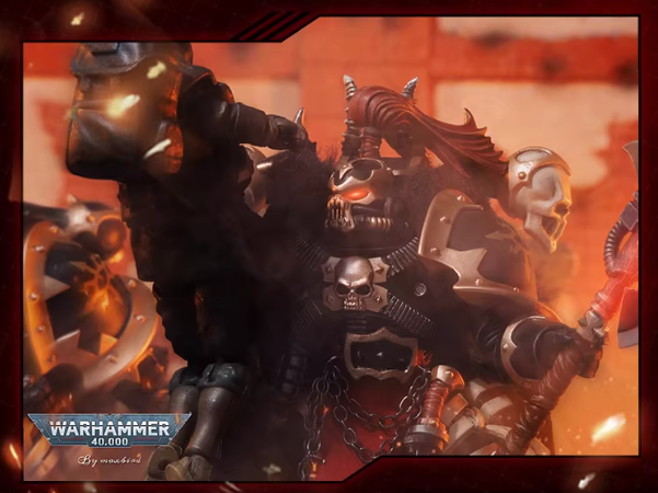 JOYTOY Warhammer 40K Black Legion Nagast Talas Cloth Cloak Cape Figure Accessory