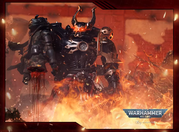 JOYTOY Warhammer 40K Black Legion Nagast Talas Cloth Cloak Cape Figure Accessory