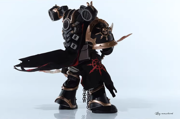 JOYTOY Warhammer 40K Black Legion Nagast Talas Cloth Cloak Cape Figure Accessory