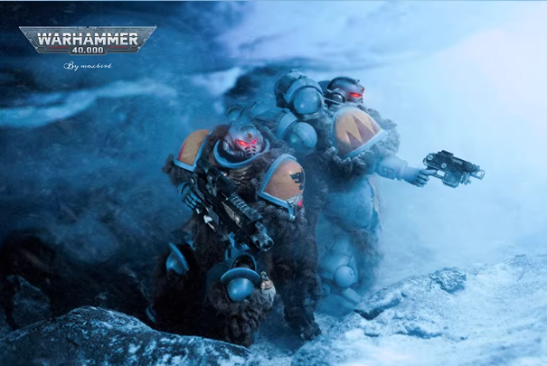 JOYTOY Warhammer 40K Space Wolves Claw Pack Battle Brother Cloth Cloak Cape Set Figure Accessory