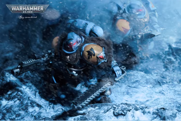 JOYTOY Warhammer 40K Space Wolves Claw Pack Battle Brother Cloth Cloak Cape Set Figure Accessory