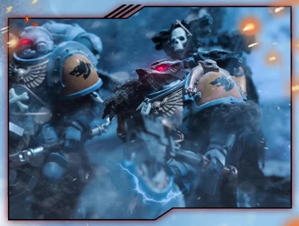 JOYTOY Warhammer 40K Space Wolves Claw Pack Battle Brother Cloth Cloak Cape Set Figure Accessory