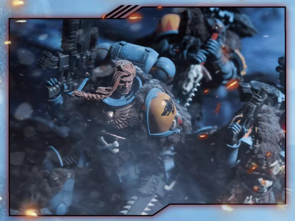 JOYTOY Warhammer 40K Space Wolves Claw Pack Battle Brother Cloth Cloak Cape Set Figure Accessory