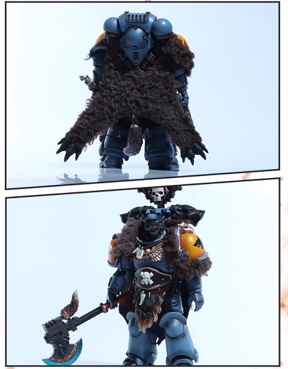 JOYTOY Warhammer 40K Space Wolves Claw Pack Battle Brother Cloth Cloak Cape Set Figure Accessory