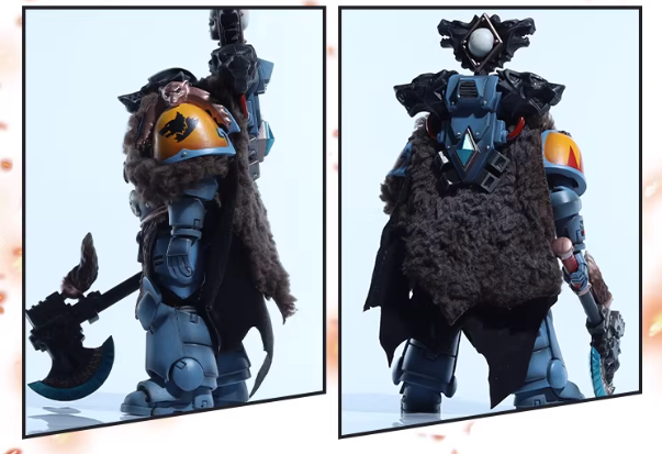 JOYTOY Warhammer 40K Space Wolves Claw Pack Battle Brother Cloth Cloak Cape Set Figure Accessory