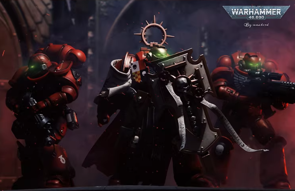 JOYTOY Warhammer 40K Dark Origin Blood Angels Swordguard Cloak Set Figure Accessory 【Figure Not Included】 Collectible Model