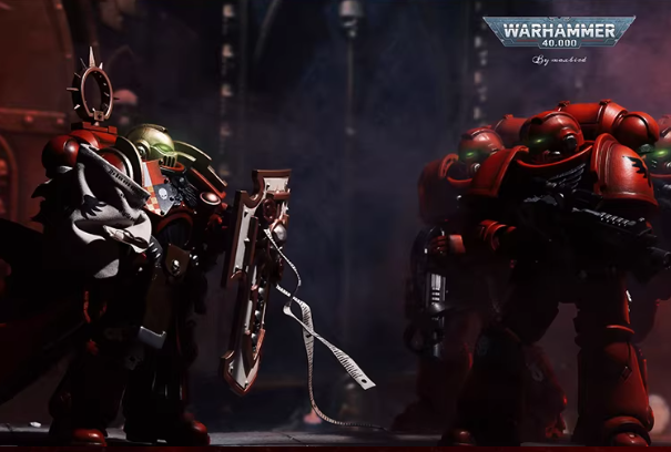 JOYTOY Warhammer 40K Dark Origin Blood Angels Swordguard Cloak Set Figure Accessory 【Figure Not Included】 Collectible Model