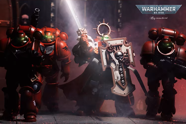 JOYTOY Warhammer 40K Dark Origin Blood Angels Swordguard Cloak Set Figure Accessory 【Figure Not Included】 Collectible Model