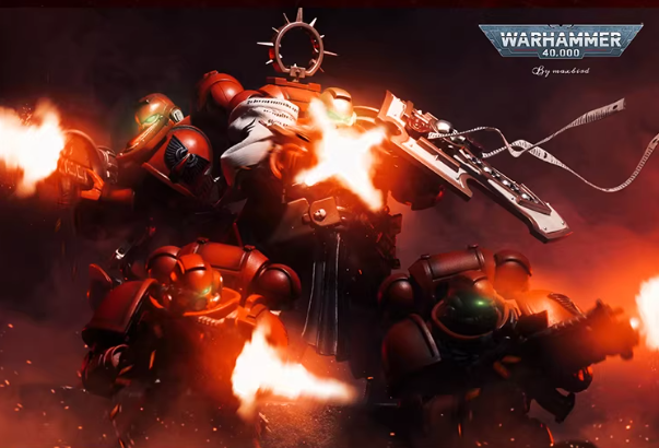 JOYTOY Warhammer 40K Dark Origin Blood Angels Swordguard Cloak Set Figure Accessory 【Figure Not Included】 Collectible Model