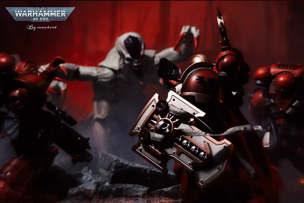 JOYTOY Warhammer 40K Dark Origin Blood Angels Swordguard Cloak Set Figure Accessory 【Figure Not Included】 Collectible Model