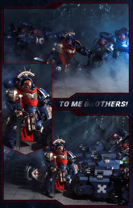 JOYTOY Warhammer 40K Terminator Original Captain & Second Captain Action Figure Model Cloak Set Collectible