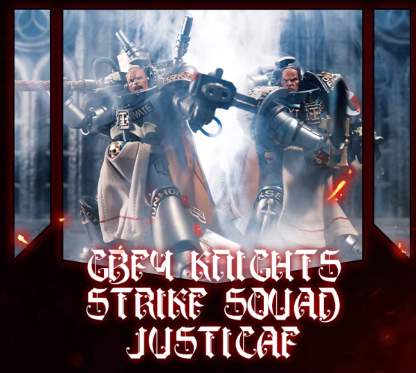 JOYTOY Warhammer 40K Dark Origin Grey Knights Assault Squad Action Figure Model Cloak Accessory Collectible