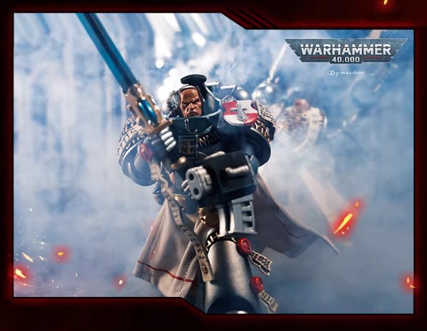 JOYTOY Warhammer 40K Dark Origin Grey Knights Assault Squad Action Figure Model Cloak Accessory Collectible