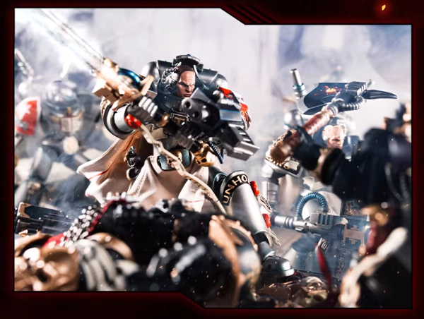 JOYTOY Warhammer 40K Dark Origin Grey Knights Assault Squad Action Figure Model Cloak Accessory Collectible