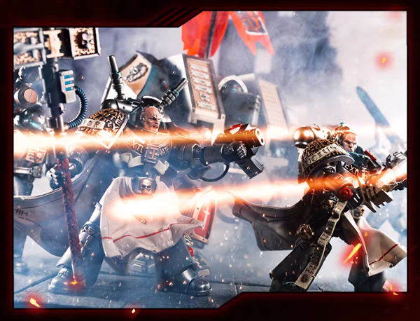 JOYTOY Warhammer 40K Dark Origin Grey Knights Assault Squad Action Figure Model Cloak Accessory Collectible