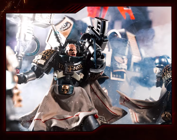 JOYTOY Warhammer 40K Dark Origin Grey Knights Assault Squad Action Figure Model Cloak Accessory Collectible