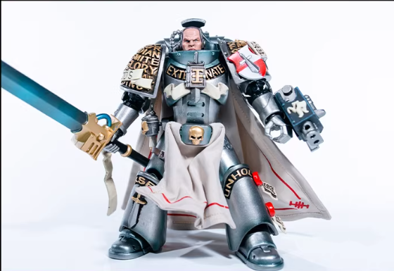 JOYTOY Warhammer 40K Dark Origin Grey Knights Assault Squad Action Figure Model Cloak Accessory Collectible