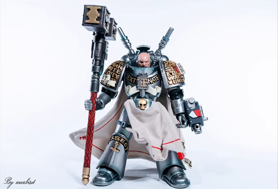 JOYTOY Warhammer 40K Dark Origin Grey Knights Assault Squad Action Figure Model Cloak Accessory Collectible