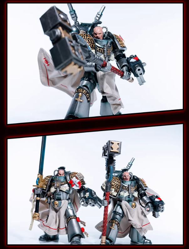 JOYTOY Warhammer 40K Dark Origin Grey Knights Assault Squad Action Figure Model Cloak Accessory Collectible