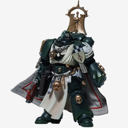 JOYTOY Warhammer 40K Dark Angels Lazarus Power Fist Master Action Figure Model Cloak Collectible