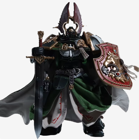 JOYTOY Warhammer 40K Dark Angels Lion Primarch High Master El Zhansen Action Figure Model Cloak Accessory Collectible