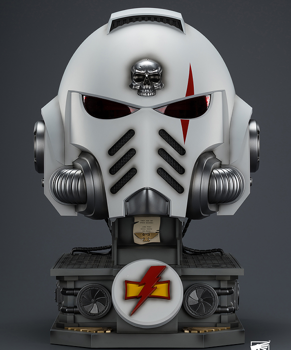 Pre-order JOYTOY  Warhammer 40,000  Scale：1/1    White Scars MkX Helmet
