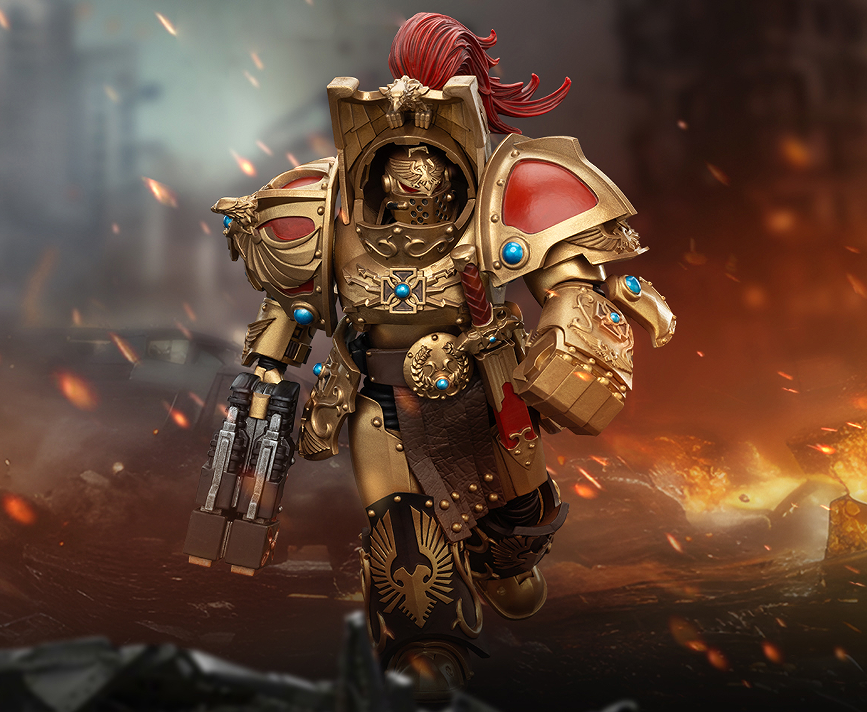 JOYTOY  Warhammer The Horus Heresy   Scale：1/18   Legio Custodes Aquilon Terminator Squad Aquilon with Lastrum Storm Bolter