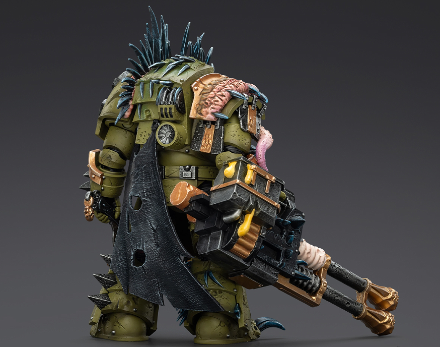 JOYTOY   Warhammer 40,000  Scale：1/18   Death Guard Blightlord Terminator 1 with Reaper Autocannon and Bubotic Blades