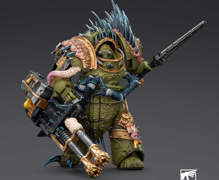 JOYTOY   Warhammer 40,000  Scale：1/18   Death Guard Blightlord Terminator 1 with Reaper Autocannon and Bubotic Blades