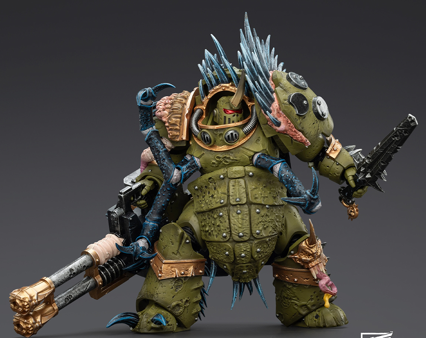 JOYTOY   Warhammer 40,000  Scale：1/18   Death Guard Blightlord Terminator 1 with Reaper Autocannon and Bubotic Blades