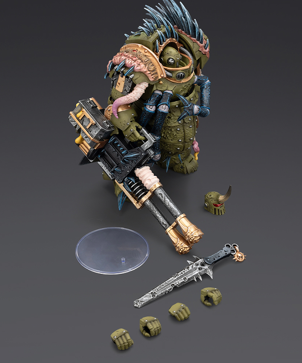 JOYTOY   Warhammer 40,000  Scale：1/18   Death Guard Blightlord Terminator 1 with Reaper Autocannon and Bubotic Blades